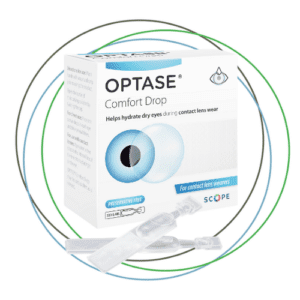 Optase Comfort Drops with Eye-Online 3 colour rings