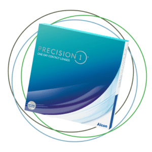 Precision 1 contact lenses with Eye online 3 colour rings