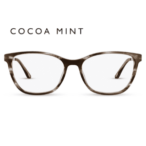 Cocoa mint CM9142 C1 Black Striation with rose gold 53-17-140 front