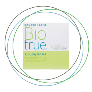 B&L Biotrue 90 pack with Eye-Online 3 colour rings