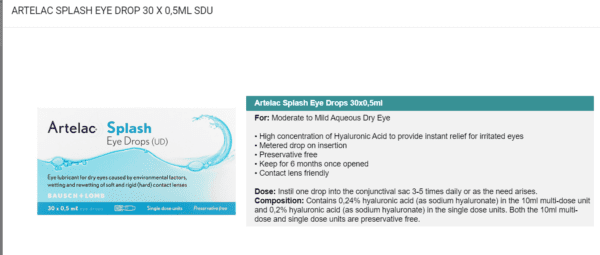 Artelac Splash UD 30 x 0,5ml - Image 2